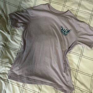 Kids Wonder Nation Lavender T-Shirt with Embroidered Design